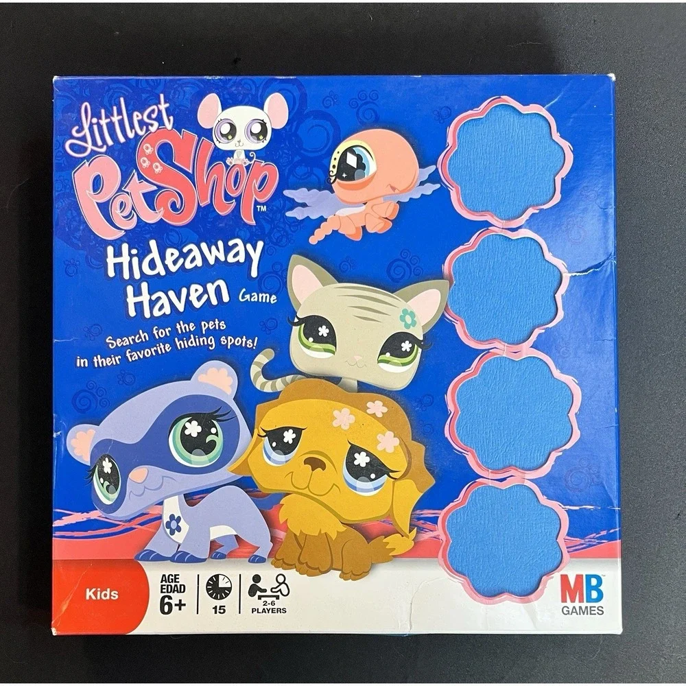 Littlest Pet Shop Hideaway Haven Board Game COMPLETE 2008 Hasbro MB w/4 Excl.